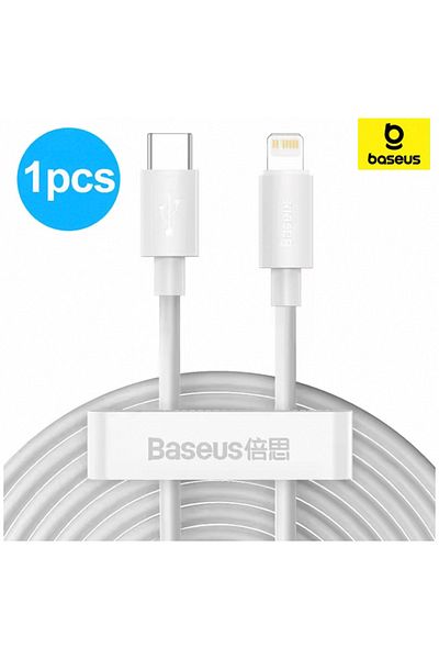 Baseus 1.5m 1pcs Usb Type C Pd 20w Cable For Iphone Se 11 12 13 14 Pro X Xs 8 Fast Usb C