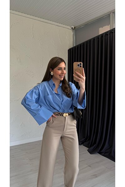 elif teke قميص أزرق سميك الأصفاد