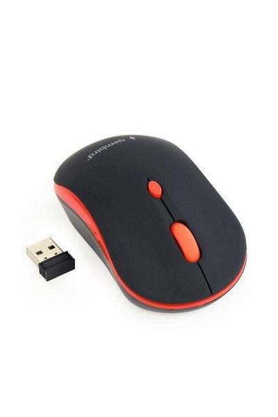 Gembird Mouse optic wireless Gembird MUSW-4B-03-R, 1600 DPI, nano Usb (Rosu/Negru)