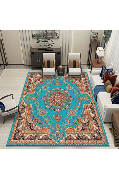 sharpdo Bedroom Sofa Retro Style Living Room Printed Soft Carpet 160*230CM