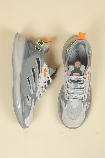 Birikon Ανδρικά αθλητικά παπούτσια GUJA Nubuck Garnished ΓΚΡΙ