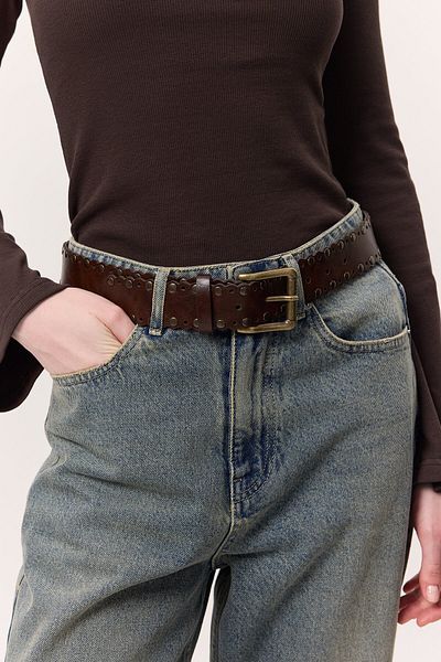 Manuka Wide Buckle Belt - Brown