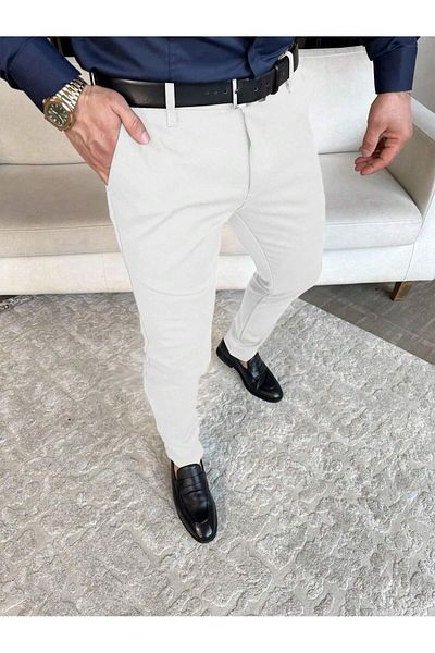 WKM Ανδρικό παντελόνι Chino Casual Slim Fit