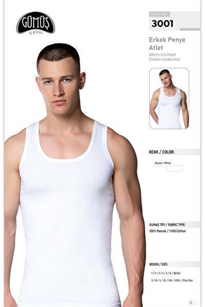 Gümüş İç Giyim Set de 3 piese din bumbac marca Silver pentru atleti masculini