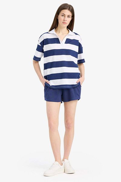 DeFacto Regular Fit Waist Lace up Shorts C7600Ax25Sm