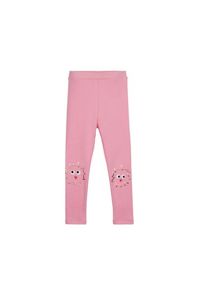 LOVETTI Pink Crazy Eyes Printed Winter leggings for Girls