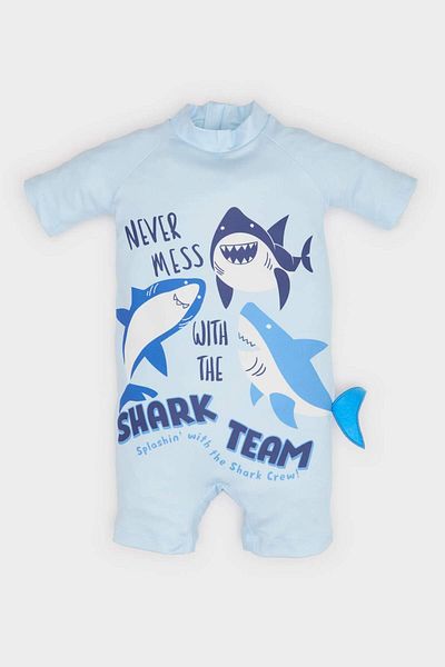 DeFacto Baby Boy Shark Patterned Swimsuit E3356A525Sm