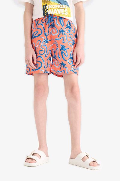 DeFacto Jungen-Meeresbadeshorts mit Blumenmuster E5181A825HS