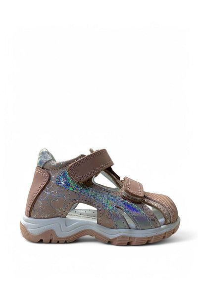 Tuğba Ortopedi 524 Orthopedic 100% Genuine Leather Baby Girl Powder Corset Sandals