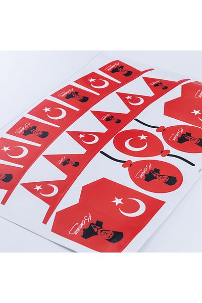 Bimotif Decorative National Holidays Set of 2 Sheets Stickers, 35X50 cm