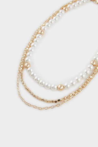 DeFacto Women's 3-Piece Gold Necklace E4528Axns