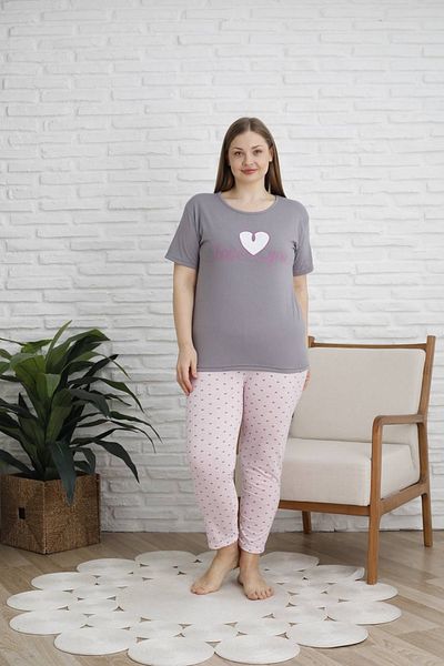 SEBOTEKS Women's 100% Cotton Short-Sleeve Plus Size Pajamas Set 8000