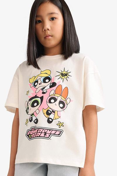DeFacto Girl Powerpuff Girls Oversize Crew Neck and T-Shirt