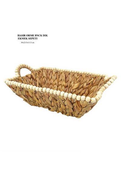 Amentes Bamboo and Wicker Decorative Basket Home Organizer