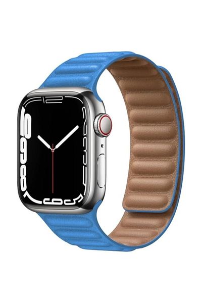 Generic حزام سيليكون مغناطيسي متوافق مع ساعات Apple Watch Series 10/Ultra 2/9/8/7/6/SE، دعامة أنيقة
