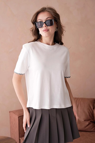 Park Karon okrugla kragna Nazad 3 Sa mašnom T-shirt