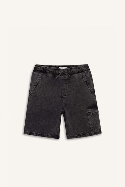 DeFacto 100% βαμβακερή ελαστική μέση Loose Fit Άνετο Jean Bermuda E1383ax25sm
