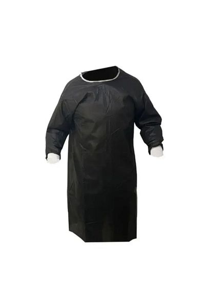 By Cleaner Disposable Patient/Examination Room Gown Long Sleeve Black
