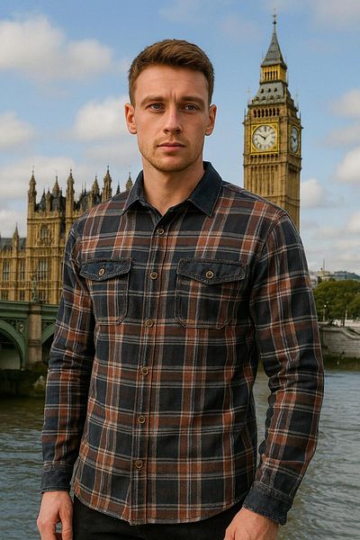 BANNY JEANS Ανδρικό παλτό τζιν 100% βαμβακερό άνετο κομμένο