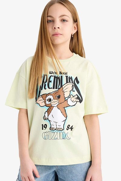 DeFacto Girl Gremlins Oversize Crew Neck and Die T-Shirt E1925A825Sm