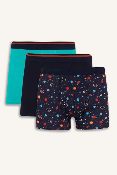 DeFacto Regular Fit Patterned 3-Piece Boxer E3364Ax25Sp