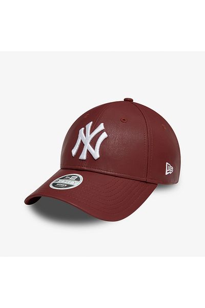 NEW ERA New York Yankees 9Forty Women's Leather Burgundy Hat