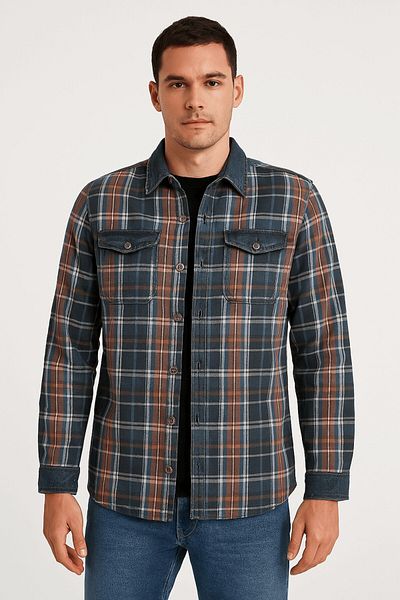 BANNY JEANS Ανδρικό παλτό τζιν 100% βαμβακερό άνετο κομμένο