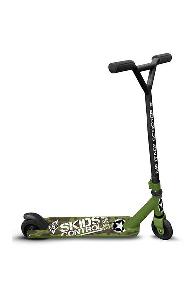 Homio Trotineta pentru trucuri si acrobatii, 7-15 ani, greutate max 100 kg, Stunt Skids Control Military
