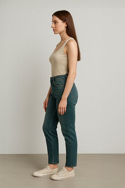 Bluewhite Women's Deyaylılycra Slit Window Jean