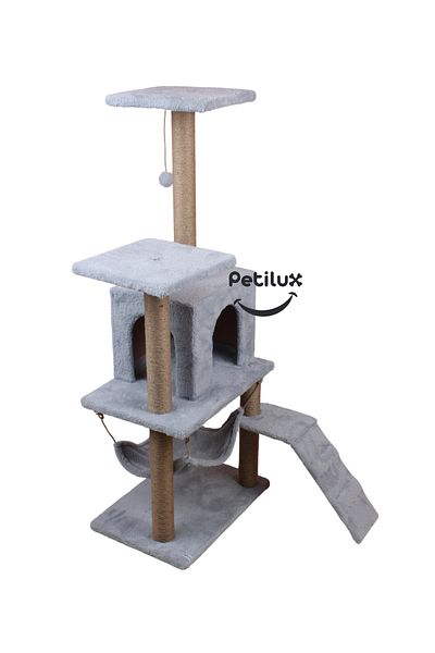 Petilux B-07 Luxury Cat Scratching Playhouse with Hammock and Nest