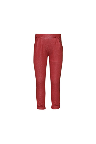 LOVETTI Bordo Duble Paça Beli Pileli Kız Çocuk Cepli Pantolon