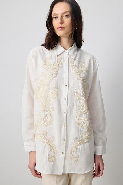 Touché Privé Cămașă OVERSIZE CU DETALII DE BRODAT