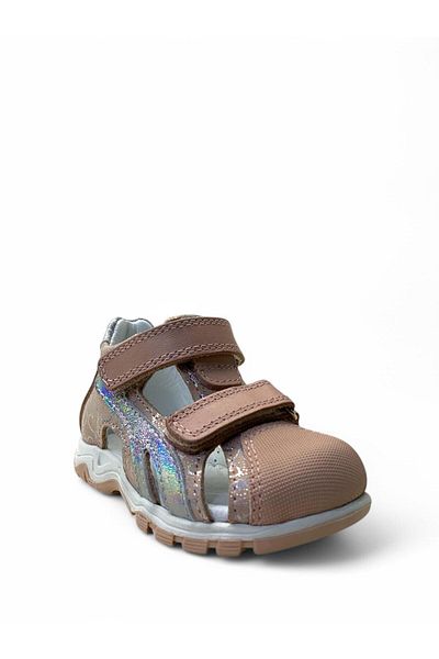 Tuğba Ortopedi 524 Orthopedic 100% Genuine Leather Baby Girl Powder Corset Sandals