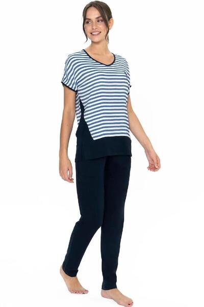 U.S. Polo Assn. U.S. Polo Assn. 20033 Costum de pijama pentru acasă cu dungi bleumarin