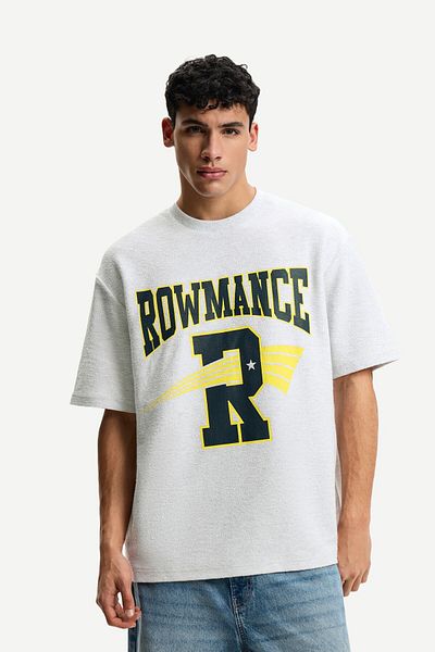 Bershka Printed short sleeve plush T-shirt