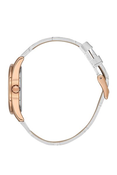 Daniel Klein New Model Women's Wristwatch with White Leather Strap Bracelet with Gift