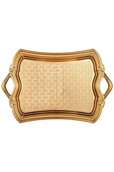 FARİKA 2-person Elisa Small Metal Tray (GOLD)