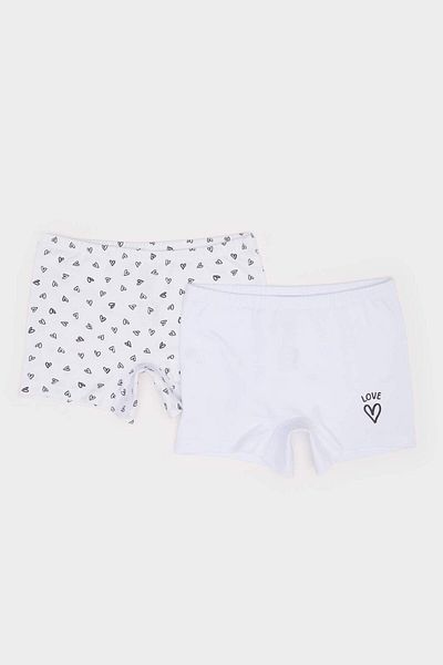 DeFacto Girl's Heart Patterned 2-Piece Boxer E7078A825Sp