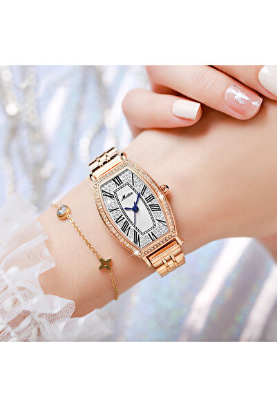 Youtrico Meibin Ladies Wristwatch, Retro Classics Tonneau Watch - Rose Gold, ...