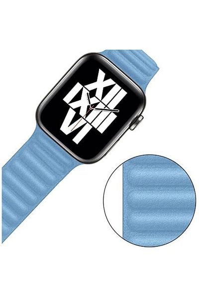Generic حزام سيليكون مغناطيسي متوافق مع ساعات Apple Watch Series 10/Ultra 2/9/8/7/6/SE، دعامة أنيقة