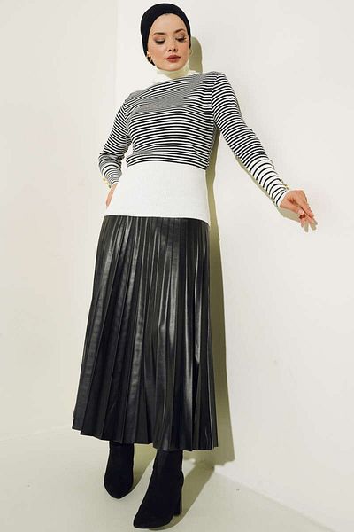 giyze Sleeves Button Detailed Knitwear Bady Ecru 4033