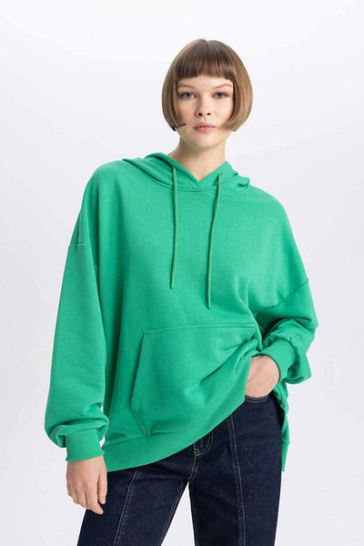 DeFacto Φούτερ με φαρδύ γιακά Polo Oversize B7834AXNS