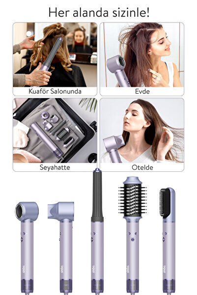 Sinbo Pro Compact Multi-Styler Hava Üfleme 5in1 Saç Şekillendirici Bldc Shd-1729 Mor