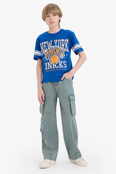 DeFacto Tricou cu mânecă scurtă NBA New York Knicks pentru băieți E4839A825SM