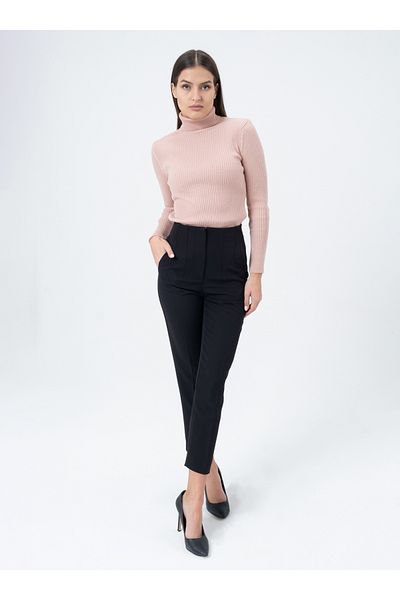 Veteks Line High Waist Classic Trousers - Black - Veteks Line