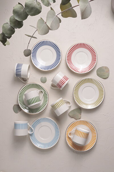 Store Porser Alya 12 Parça Mix Kahve Seti