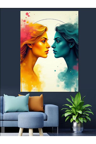 Tablomega Gemini Magic Decorative Canvas - Mdf Wood Table