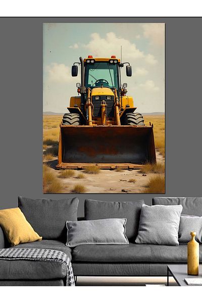 Tablomega Digger in the Sand Bucket Decorative Canvas - Mdf Wooden Painting