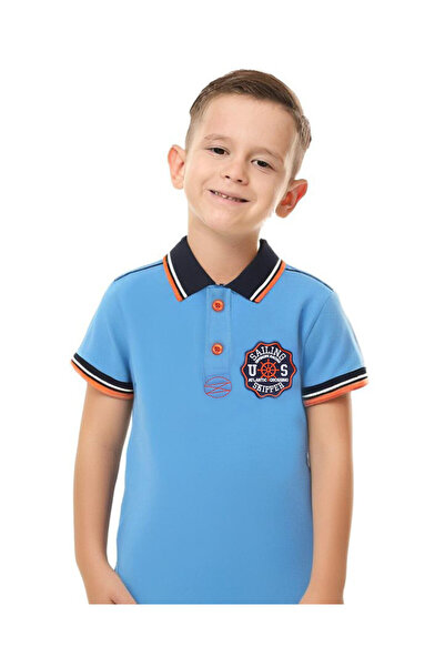 Victor and Jane Victor & Jane Junior Boys' Polo T-Shirt Blue colour with Embr...