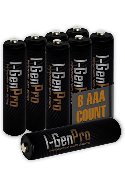 I Gen I-Gen Pro P104 8 Adet AAA 1100 mAh Şarj Edilebilir İnce Kalem Pil 1.2V ...